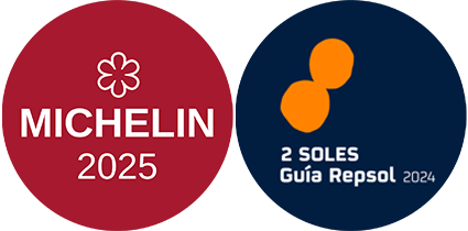 Logos Estrella Michelín y Soles Repsol